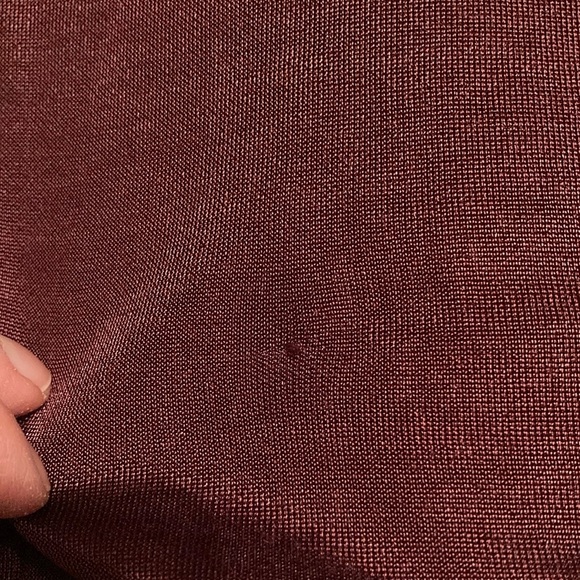 Forever 21 Burgundy Sheath Dress with Mock Neck and Short Sleeves - Picture 9 of 12